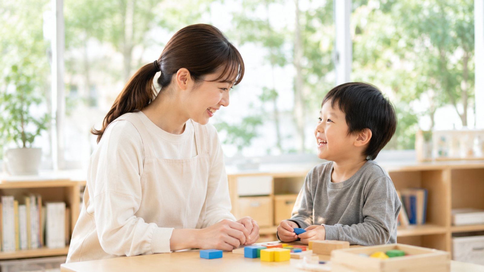 保育者と子ども
